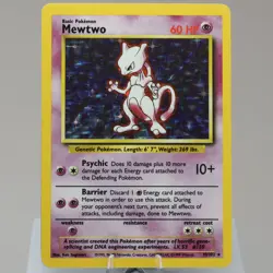 Pokemon TCG - Mewtwo 10/102 Base Set Holo Rare WOTC 1999 - NM - Image 2