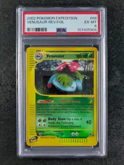 2002 Pokemon VENUSAUR #68/165 Expedition Reverse Holo Rare English PSA 6 - Image 1