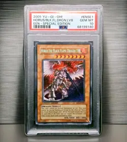 PSA 10 Horus the Black Flame Dragon- LV8 EEN-ENSE1 Limited Edition SR Yu-Gi-Oh - Image 1