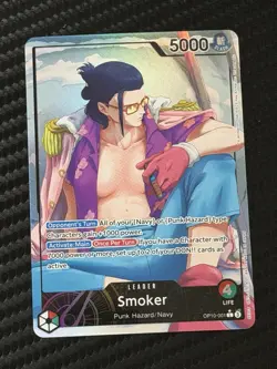 SMOKER OP10-001 Royal Blood Foil Alt Art Leader Parallel One Piece English - Image 1