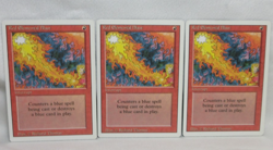 RED ELEMENTAL BLAST X3 MAGIC THE GATHERING REVISED VINTAGE MTG TRADING CARD #198 - Image 1