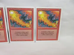 RED ELEMENTAL BLAST X3 MAGIC THE GATHERING REVISED VINTAGE MTG TRADING CARD #198 - Image 4