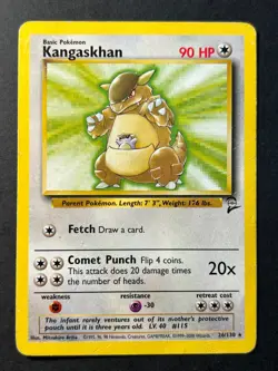 Kangaskhan 26/130 Rare Base Set 2 - Pokemon Card WOTC B MP - Image 1