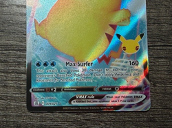 POKEMON FULL ART SURFING PIKACHU VMAX 009/025 ULTRA RARE + DARKRAI SLEEVE LP-NM - Image 3