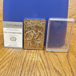 Pokemon Charizard 23k Gold-Plated Card 1999 Authentic Burger King Vintage w/ COA - Image 1