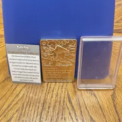 Pokemon Charizard 23k Gold-Plated Card 1999 Authentic Burger King Vintage w/ COA - Image 2