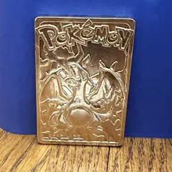 Pokemon Charizard 23k Gold-Plated Card 1999 Authentic Burger King Vintage w/ COA - Image 4