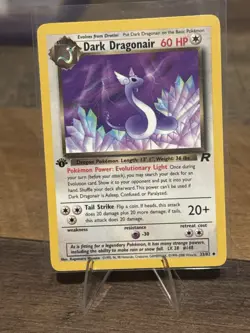 Dark Dragonair 1st Edition 33/82 Team Rocket NM Pokemon Card WOTC - Image 1