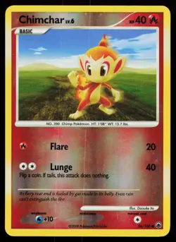 Chimchar 56/100 Common Majestic Dawn Reverse Holo Pokemon Card - Image 1