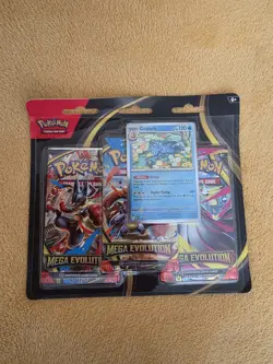 Mega Evolution Golduck Promo Pokemon TCG Booster 3-Pack Sealed - Image 1