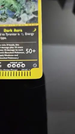 POKEMON TYRANITAR 029/165 EXPEDITION BASE SET REVERSE HOLO RARE STAGE 2 120HP - Image 5