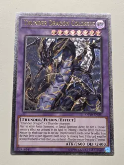 Thunder Dragon Colossus (UTR) OP10-EN001 Enhanced Print Ultimate Rare Yugioh LP - Image 1