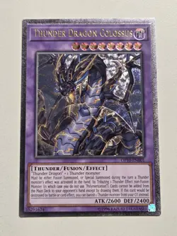 Thunder Dragon Colossus (UTR) OP10-EN001 Enhanced Print Ultimate Rare Yugioh LP - Image 2