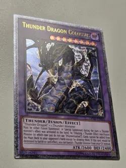 Thunder Dragon Colossus (UTR) OP10-EN001 Enhanced Print Ultimate Rare Yugioh LP - Image 3