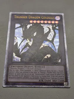 Thunder Dragon Colossus (UTR) OP10-EN001 Enhanced Print Ultimate Rare Yugioh LP - Image 5