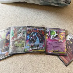 Pokemon Cards Lot Of 5 Phantasmal Flame Pull Charizard Ex Promo Card Meowth Alt - Image 1