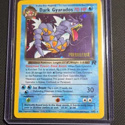 Pokemon Dark Gyarados Prerelease Wotc Promo Holo 2000 Card 8/82 - Image 1