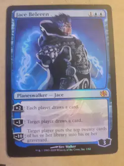Jace Beleren FOIL Duel Decks Anthology: Jace vs. Chandra MTG Magic Blue CARD HP - Image 1