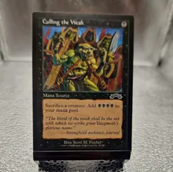 Magic The Gathering EXODUS CULLING THE WEAK black card MTG - Image 1