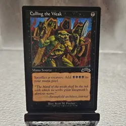 Magic The Gathering EXODUS CULLING THE WEAK black card MTG - Image 2