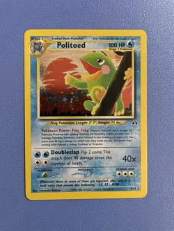 Politoed 8/75 Unlimited Holo Rare Neo Discovery Pokemon Card - Lightly Played - Image 1