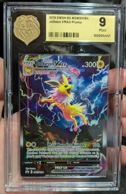 Jolteon VMAX SWSH184 SWSH: Sword & Shield Promo Cards Holo Grade 9 KOBA Grading - Image 1