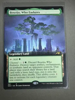 MTG - Boseiju Who Endures - Extended Art - Kamigawa: Neon Dynasty #501 - Image 1