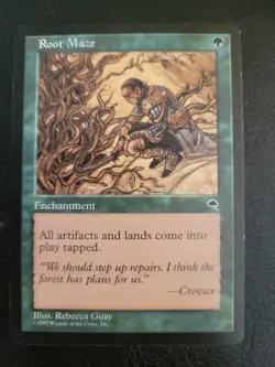 Root Maze Tempest MTG Magic the Gathering Green Rare Enchantment English 1997 LP - Image 1