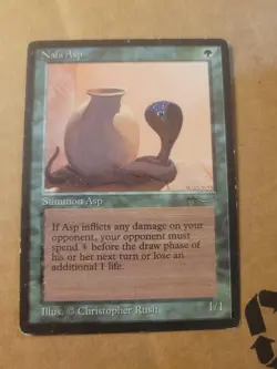 MTG Naf's Asp Arabian Nights Magic The Gathering (Christopher Rush) Green PLAYED - Image 1