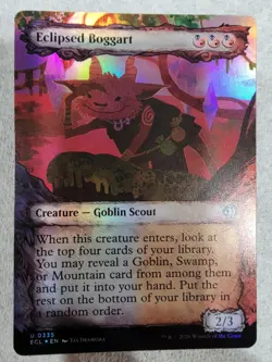 BRAND NEW Magic the Gathering: Eclipsed Boggart (Showcase) Lorwyn Eclipsed Foil - Image 1