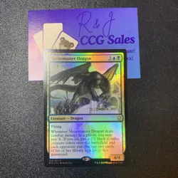 MTG - Foil - Necromaster Dragon - Dragons of Tarkir Prerelease Promo - Near Mint - Image 1