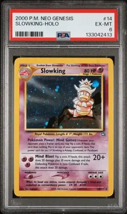 Pokemon TCG Pm Neo Genesis Slowking Holo Rare Ex-mt 14/111 PSA 6 - Image 1