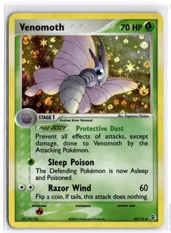 Pokemon TCG Venomoth 49/112 FireRed & LeafGreen Reverse Holo NM - Image 1