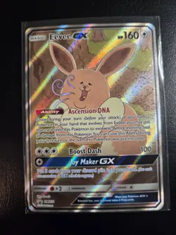Pokemon Eevee GX TCG Full Art Promo Black Star Ultra Rare Holo Card SM233 - Image 1