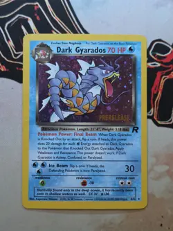 Dark Gyarados (Prerelease) 08/82 Wotc Promo Holo Pokemon Card Vintage - Image 1