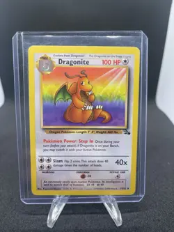 Pokemon TCG Dragonite Fossil 19/62 Non-Holo Unlimited Rare Card LP - Image 1