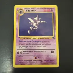 Vintage Pokemon Fossil Haunter Non-holo Rare Card 21/62 Tcg - Image 1