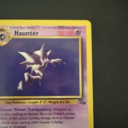 Vintage Pokemon Fossil Haunter Non-holo Rare Card 21/62 Tcg - Image 3