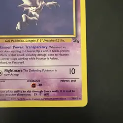 Vintage Pokemon Fossil Haunter Non-holo Rare Card 21/62 Tcg - Image 4
