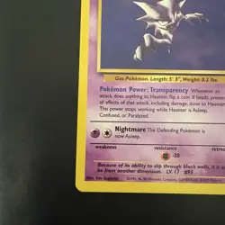 Vintage Pokemon Fossil Haunter Non-holo Rare Card 21/62 Tcg - Image 5