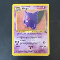 Pokemon Vintage Non-holo Rare Gengar Fossil Wotc 1999 - Image 1