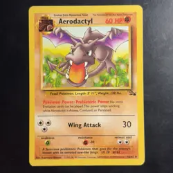 Pokemon TCG Vintage Non Holo Rare Aerodactyl Fossil 16/62 WotC - Image 1