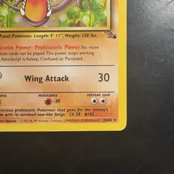 Pokemon TCG Vintage Non Holo Rare Aerodactyl Fossil 16/62 WotC - Image 4