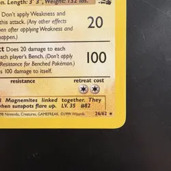 Pokemon Vintage Non-holo Rare Fossil Magneton 26/62 WoTC 1999 - Image 4