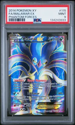 2014 Pokemon Xy Phantom Forces #115 Fa/Malamar Ex Phantom Forces PSA 9 - Image 1