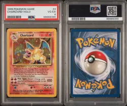 1999 Pokemon Base Set Holo Charizard #4 PSA 4 - Image 3