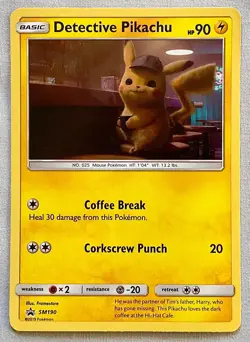 Pokemon Detective Pikachu #SM190 - 2019 Black Star Promo - NM With Minor Damage - Image 1