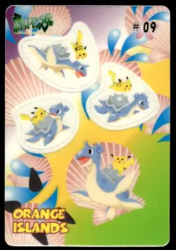 Lapras & Pikachu #09 Orange Islands Sealdass Pokemon Japanese ~ MP - Image 1