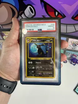 2000 Pokemon Japanese Neo 2 Discovery #197 Umbreon Holo PSA 10 Half Swirl 🌀 - Image 3