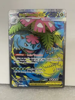 Pokemon TCG Mega Venusaur EX Mega Evolutions Holo Full Art Ultra Rare - Image 1